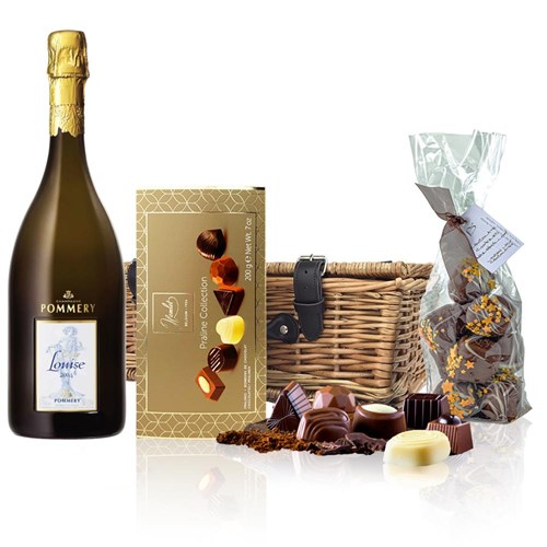 Pommery Cuvee Louise 2004 Champagne 75cl And Chocolates Hamper